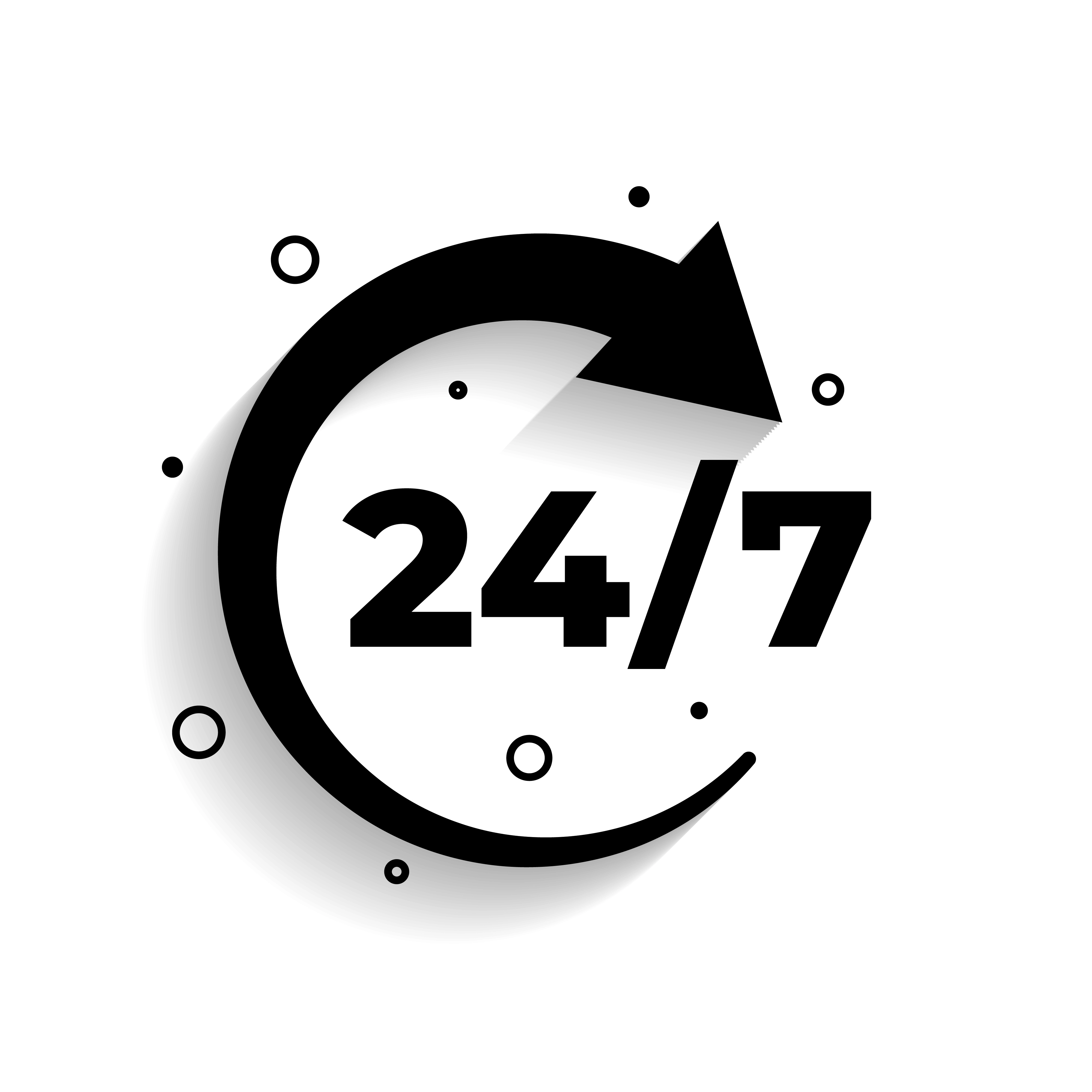 24/7 Clock Icon