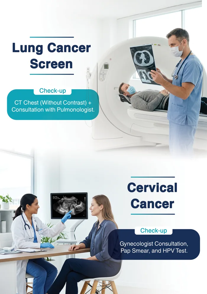 Lung Cancer Screen and Cervical Cancer screening packages